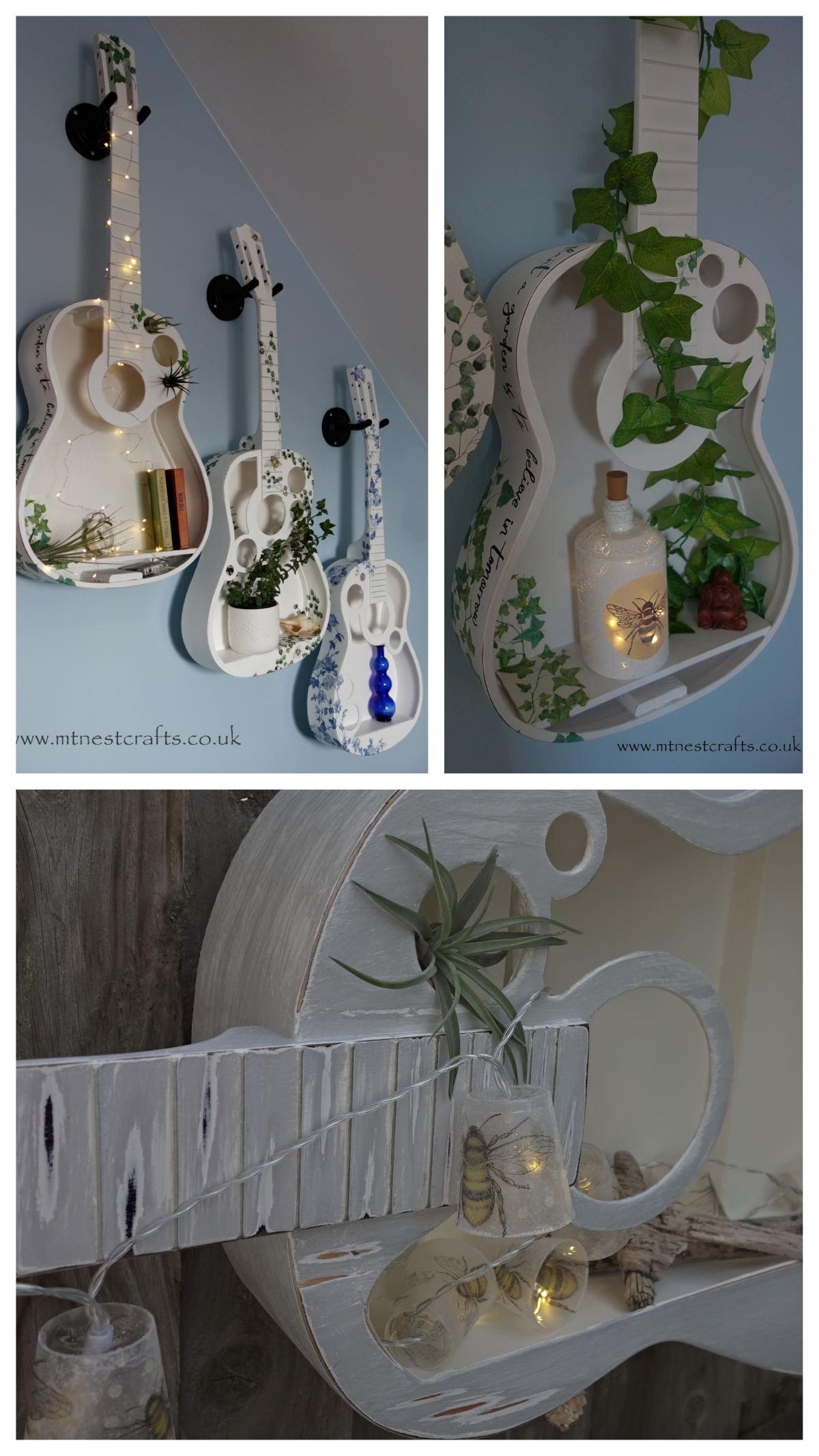 Handmade guitar shelf by MTNestCrafts