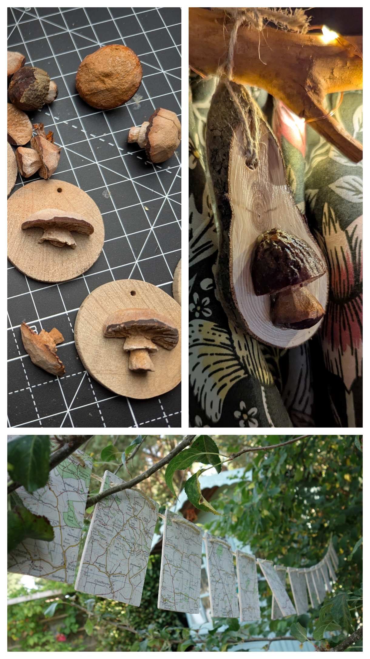 Handcarved mushroom air fresheners by MTNestCrafts